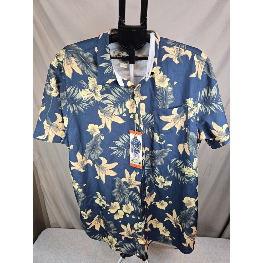 NWT SEAPOINTE MENS BUTTON UP VACATION SHIRT XxL